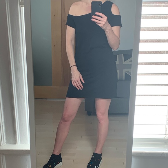 PHILANTHROPY off shoulder cotton sweater minidress - Picture 3 of 6